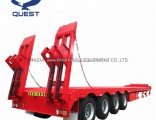 Quest 80tons Heavy Duty Excavator Transport Four Axles Lowbed Trailer