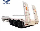 Philippines 45-60 Tons Cargo Lowbed Heavy Equipment Low-Bed Truck Semi Trailer