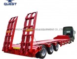 60-80t Low Loader Truck Lowbed Semi-Trailer Low Bed Cargo Trailer