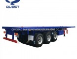 Quest Tractor 40 Feet Flatbed Container Semi Trailer for Sale