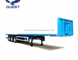 Tri-Axle Flatbed 40FT Front Wall High Bed Tractor Truck Trailer