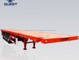 40FT 45FT Container Shipping 4 Axles Flatbed High Bed Semi Trailer