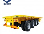80ton 70ton 4 Axle High Bed Flatbed Container Semi Trailer