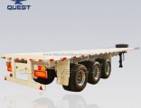 40 Tons 40FT Container 3 Axles Flatbed Semi Trailer