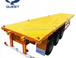 Quest 3 Axle 40FT 20FT Flatbed Cargo Container Semi Trailer