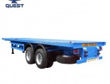 2 Axles Container Semi Trailers 40FT Flat Bed Trailer