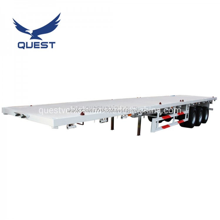 Quest 3 Axle 40FT Container Flatbed Cargo Tansport Semi Trailer