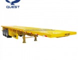 Quest 60t 3 Axles Heavy Cargo Transport Flatbed Semi Trailer