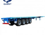 Quest 4 Axles 40FT 45FT Extendable Flatbed Container Semi Trailers