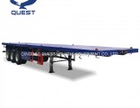 Quest 40FT 3 Axle Flatbed Transport ISO Containers Semi Trailer