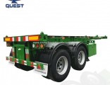 Quest 2 Axles 20FT 40FT Skeleton Container Chassis Semi Trailer