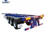 3 Axles 40FT Skeletal Container Trailers with Gooseneck Container Chassis