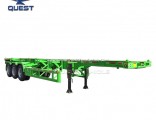 Used New 40FT 3axles Dual Combo Chassis Skeleton Container Trailer