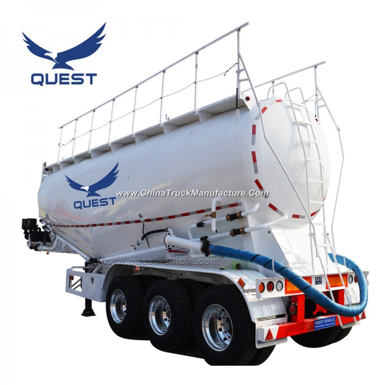 Quest 55cbm Bulk Cement Silo Tanker Semi Trailer for Sale