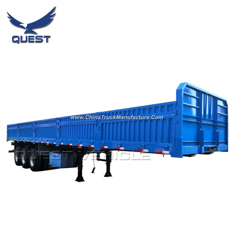 80 Tons Side Wall Cargo Flatbed Utility Trailers with Locks