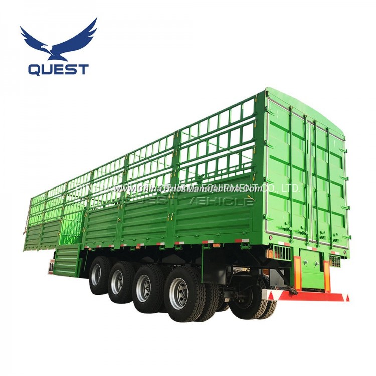 45FT 80tons Stake Cargo Fence Container Carrying Semi Truck Trailer