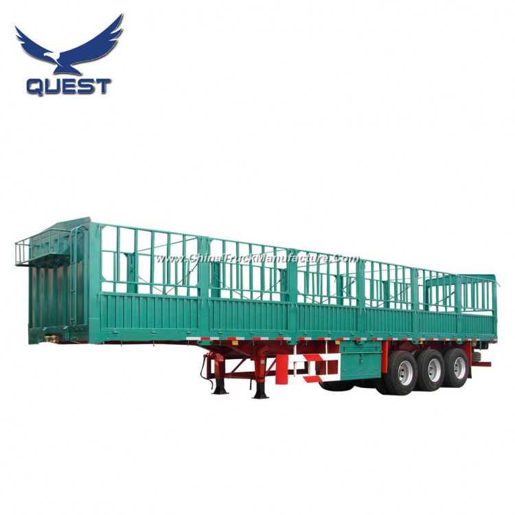 Quest 3 Axles Fence Trailer Flatbed Full Stake Trailer