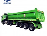 Ghana 80 Tons 4axles Dump Semi-Trailer Rear Tipper Truck Trailers