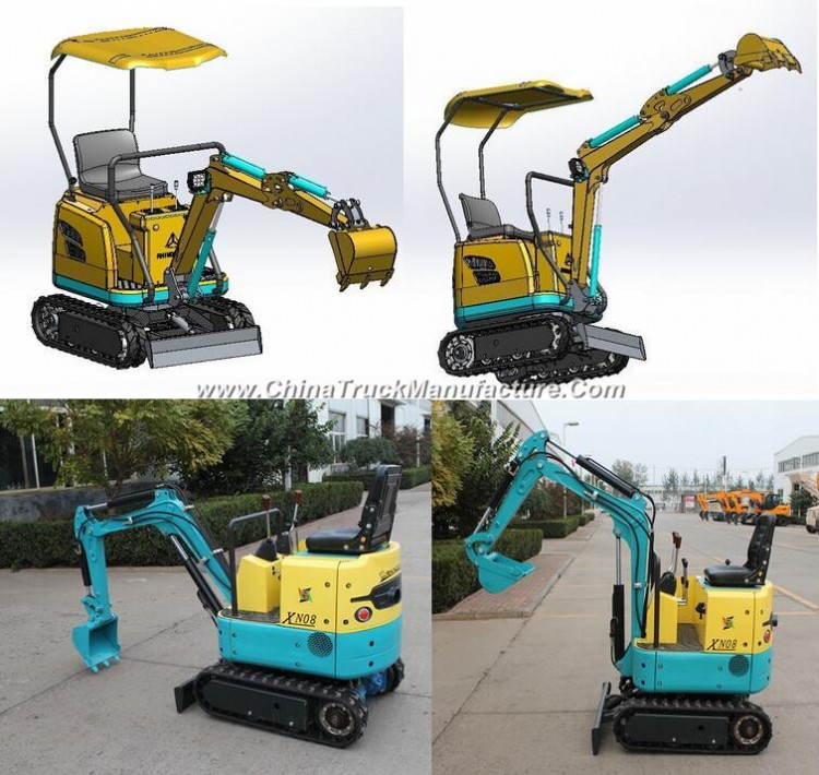 Factory Direct Mini Crawler Excavator in China with 0.8ton