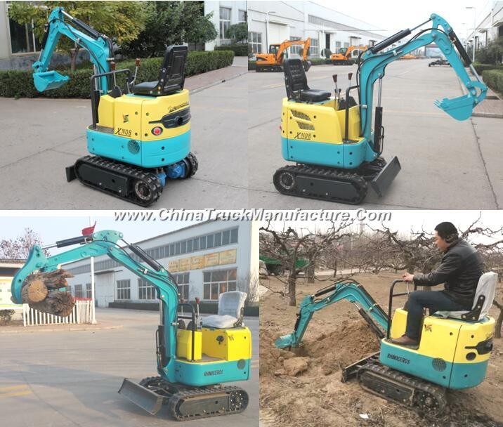 Xiniu Rhinoceros Rubber Track Mini Excavator Digger 0.8ton 8.6kw