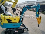 Function Mini Excavator 0.8ton Rubber Track Digger Small Digger for Sale