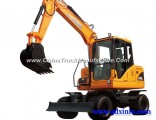 Chinese New Hydraulic Excavator 8 Ton 39.8kw Wheel Excavator for Sale