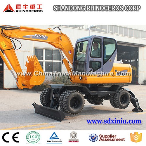 8 Ton Wheel Excavator for Sale with 4X4wd
