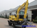 Factory Supply 8t Wheel Excavator for Sale with 4X4 Wd