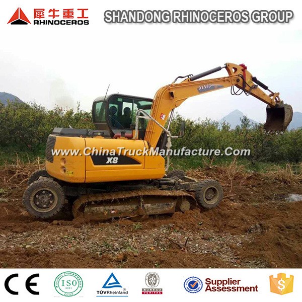 Xiniu 8t Excavator with Ce ISO Certification Good Quality