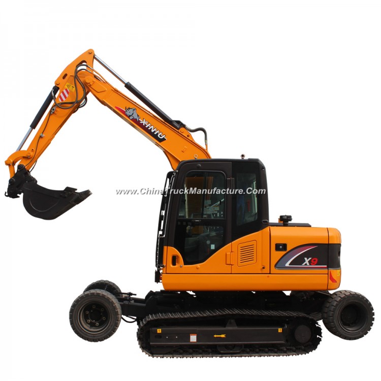 9ton Wheel and Crawler Excavator with Hydraulic System