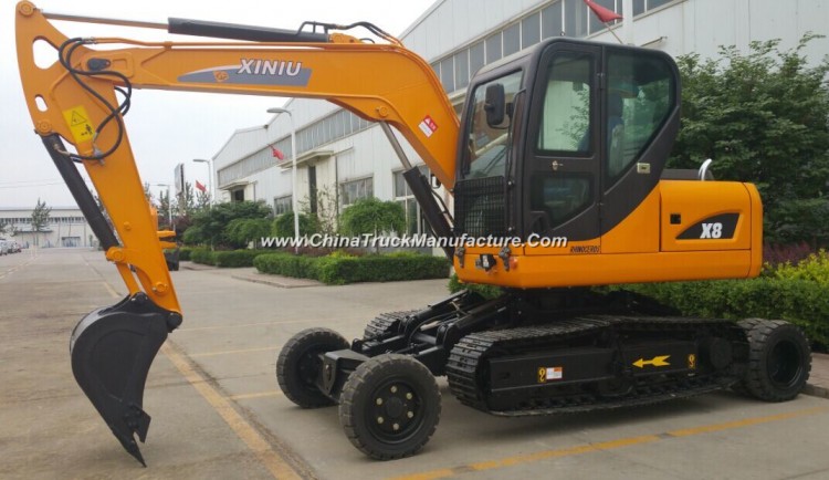 Xiniu Patent Product 9ton Wheel -Crawler Excavator /Digger
