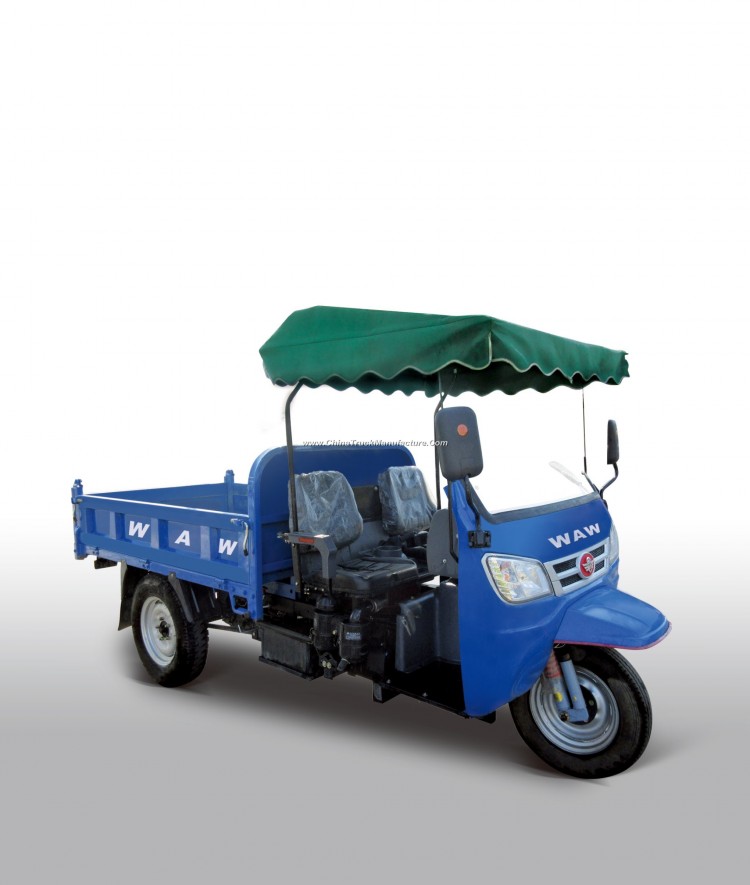 Open Cargo Diesel 3-Wheel Tricycle with Motor From China
