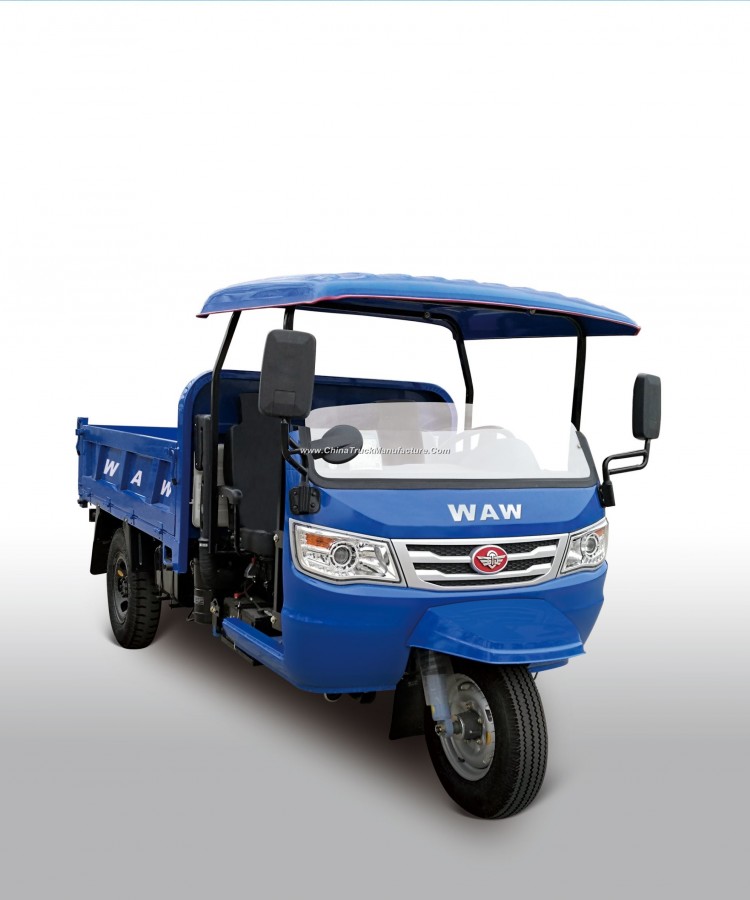 Chinese Waw Open Cargo Diesel Motorized3-Wheel Tricycle