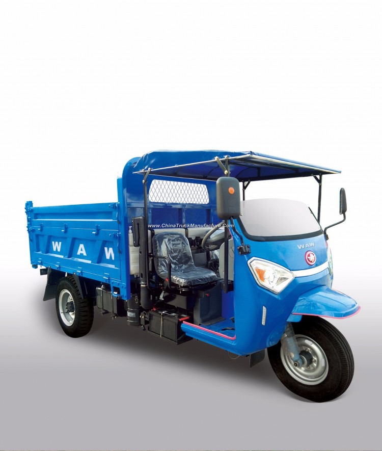 Waw Cargo Diesel Motorized 3-Wheel Tricycle with Cabin From China