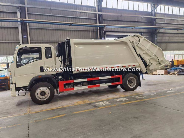 HOWO 6-7 Tons Self Compressing Garbage Compactor Truck