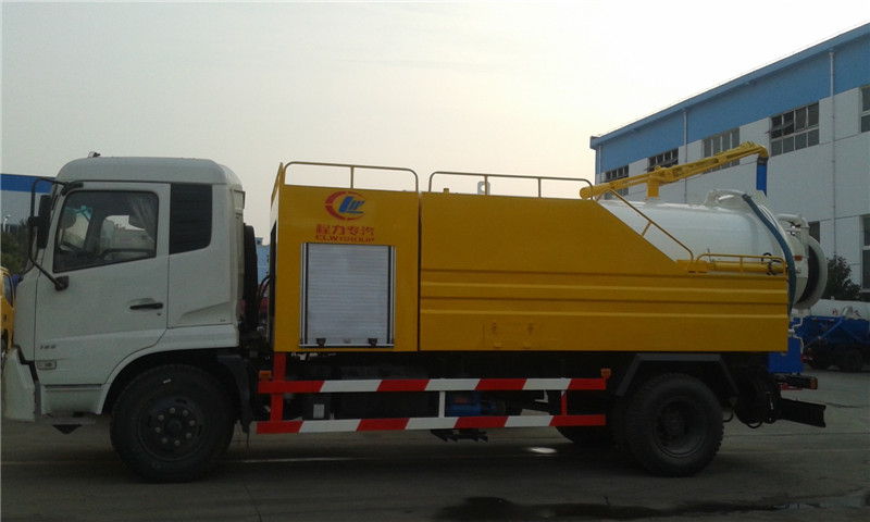 8000L Combined Suction and Jetting Sewage Cleaner Truck