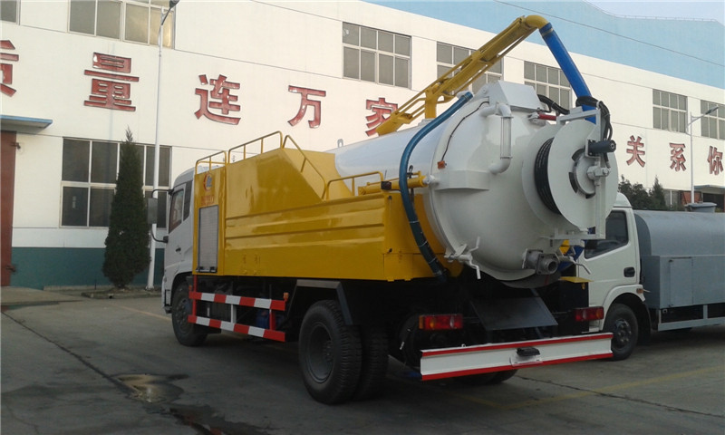 8000L Combined Suction and Jetting Sewage Cleaner Truck