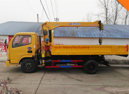 4x2 dongfeng dump truck with truck crane