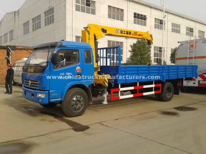 dongfeng duolika 4ton crane tipper truck
