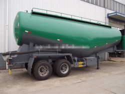 2 axles bulk powder semi trailer