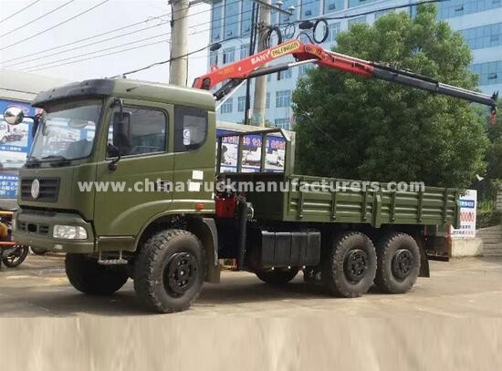 Dongfeng 6x6 Off Road Telescopic Boom Truck Mounted Crane