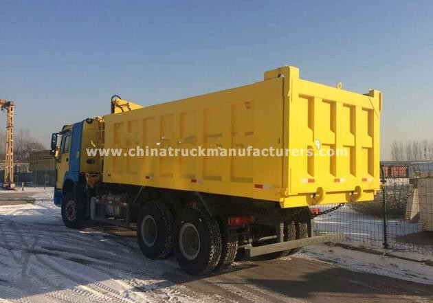 SINOTRUK HOWO 336HP 25ton dump truck with crane