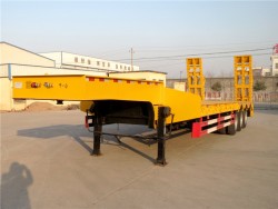 Tri Axle 40T to 60T Transporting Heavy Machine Low Bed Semi Trailer