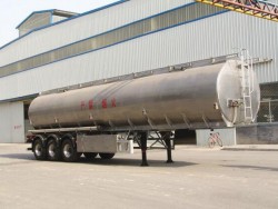 3axles 42000Litres full aluminium fuel tanker semi trailer