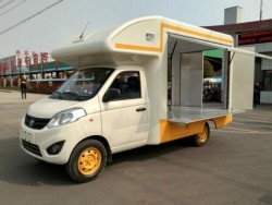 Foton Gasoline Stainless Steel Mobile Kitchen Snack Fast Food Truck