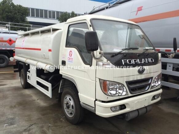 3000 liters Foton 4x2 right hand drive fuel tank truck