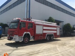 6x4 HOWO 18 meter high spraying foam fire truck