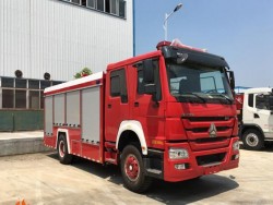 4x2 HOWO 10cbm water and foam fire truck fire fighting truck