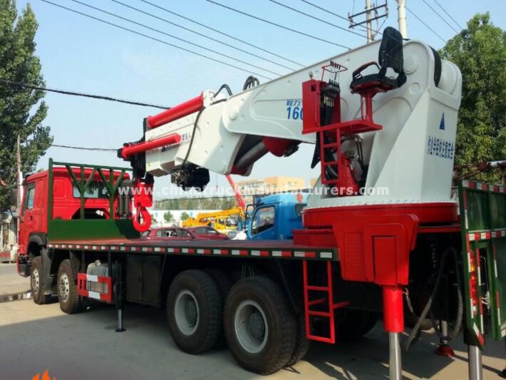 12 wheeler 80 ton howo truck mounted crane
