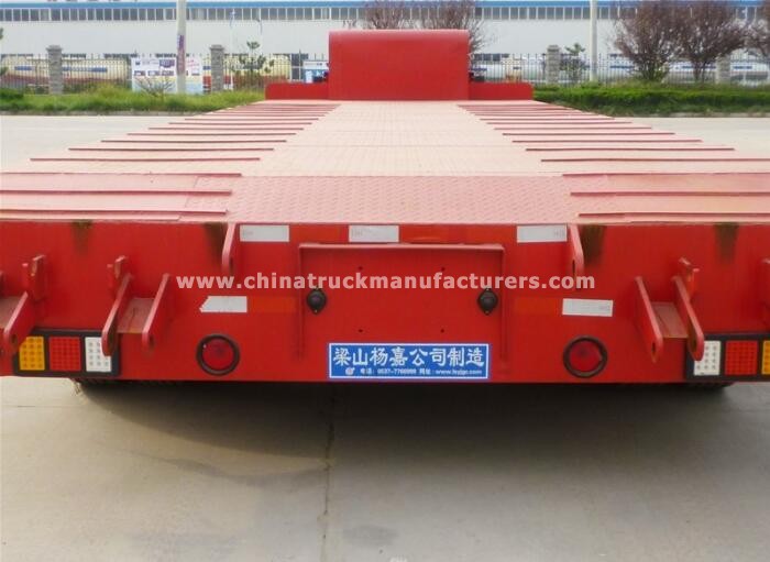 60 tons China new 3 axles lowbed semi trailer